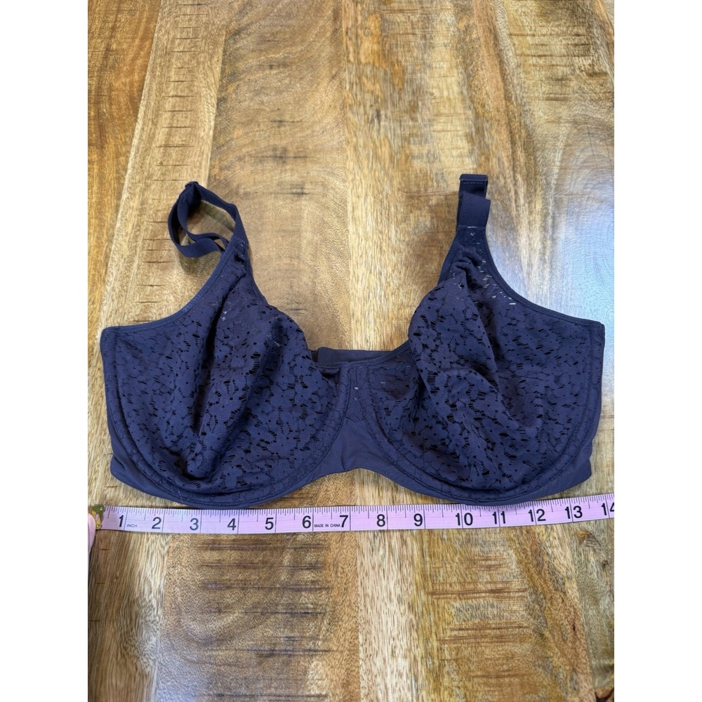 Chantelle Bra 34DDDD Deep Purple Lace Underwire Full Coverage Unlined NWOT - Picture 7 of 7